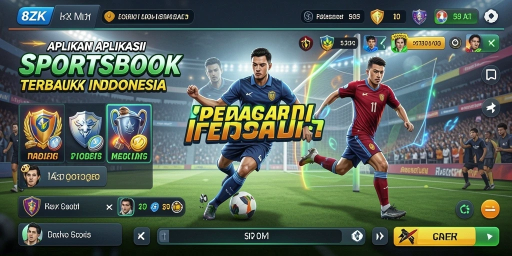 Tangkap layar 8ZK menampilkan antarmuka taruhan olahraga yang menarik.