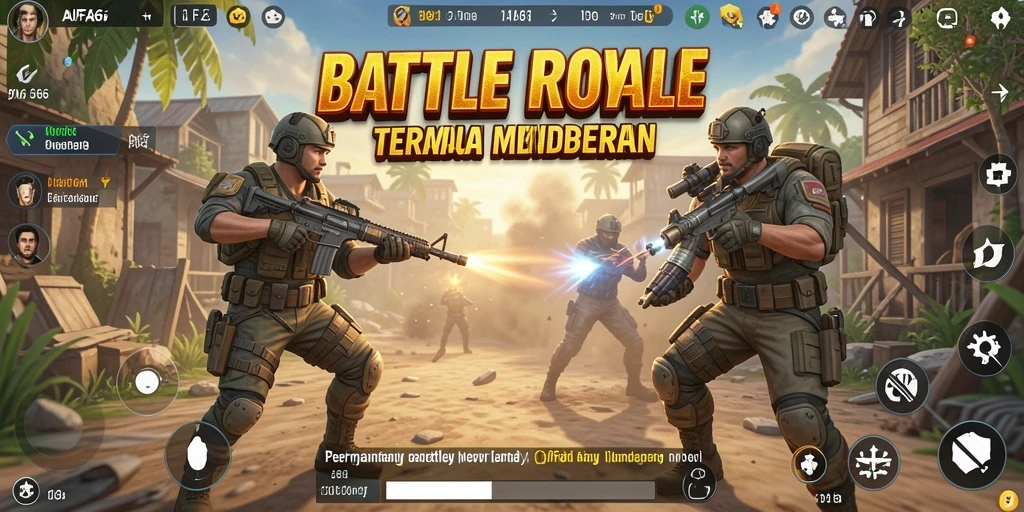 Tampilan dinamis AIFA66 dengan aksi Battle Royale yang mendebarkan.