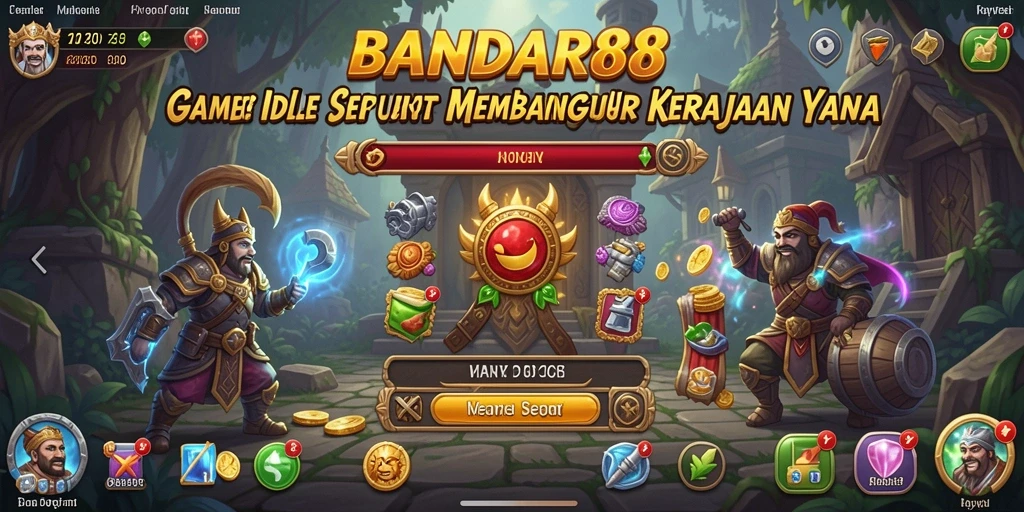 Screenshot dari gameplay BANDAR88 yang menunjukkan pembangunan kerajaan.