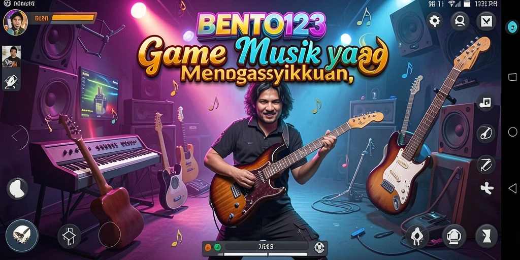 Tampilan gameplay yang menarik di BENTO123 dengan berbagai alat musik.