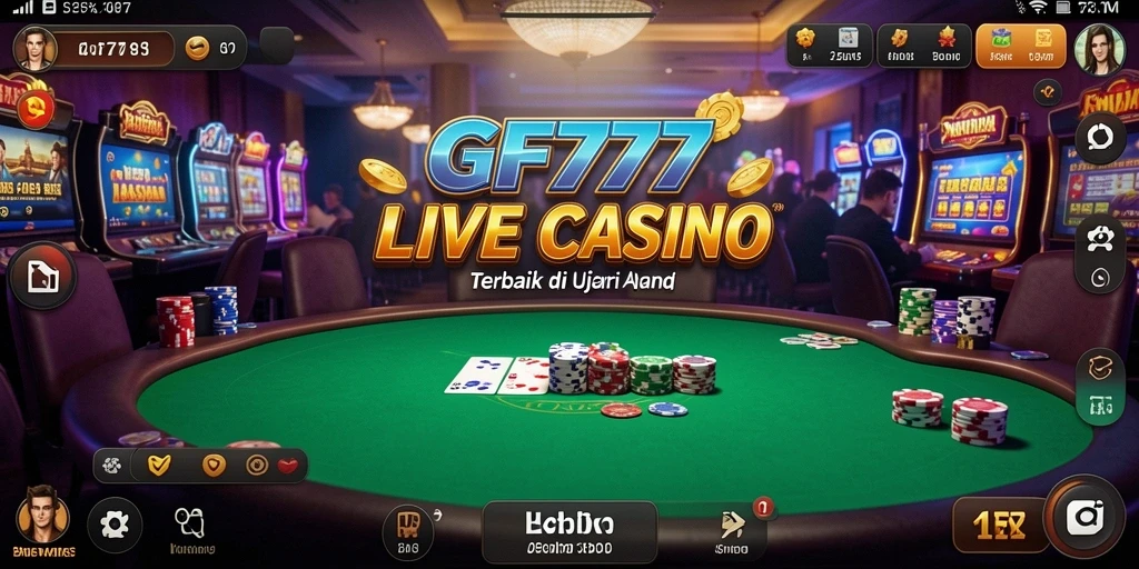 Tampilan gameplay mendebarkan dari GF777 yang menawarkan Live Casino.