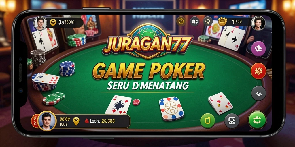 Tampilan gameplay Poker yang menarik di JURAGAN77.