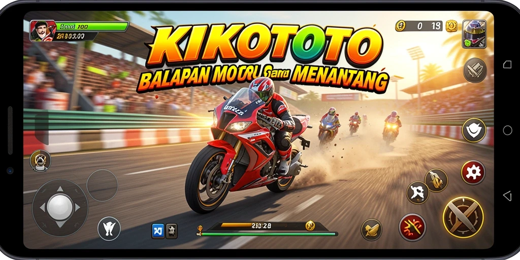 Tampilan seru dalam balapan motor KIKOTOTO yang penuh aksi.