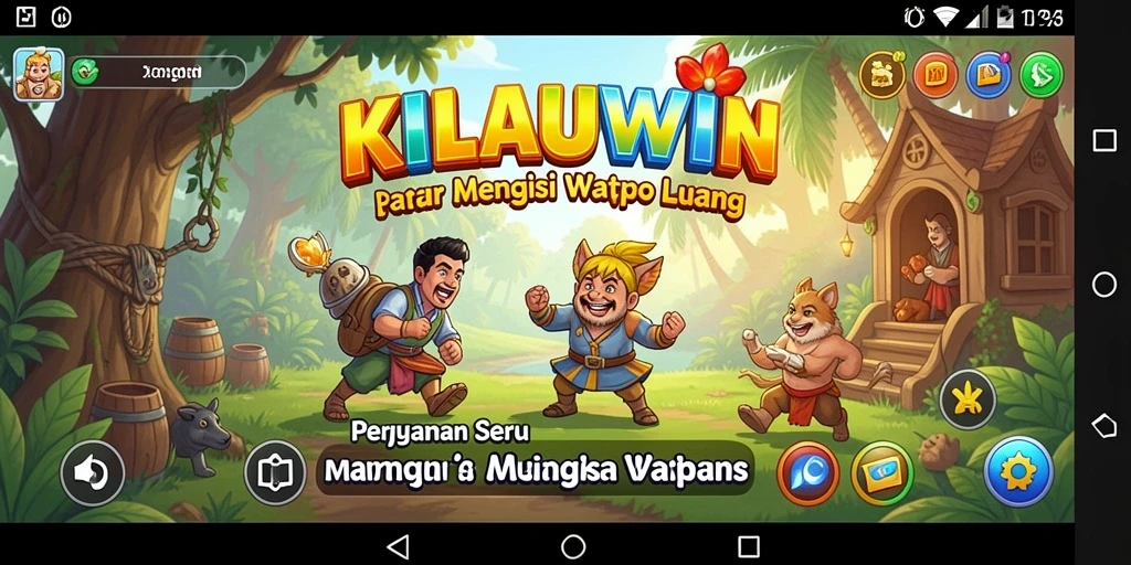 Tampilan gameplay KILAUWIN yang ceria dan penuh warna.