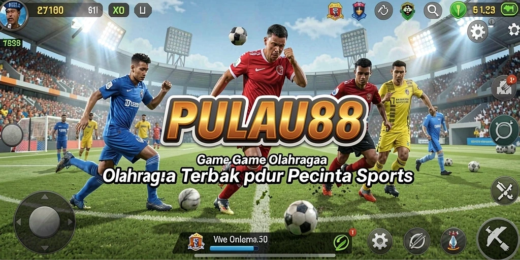 Tampilan aksi seru dalam game olahraga PULAU88.