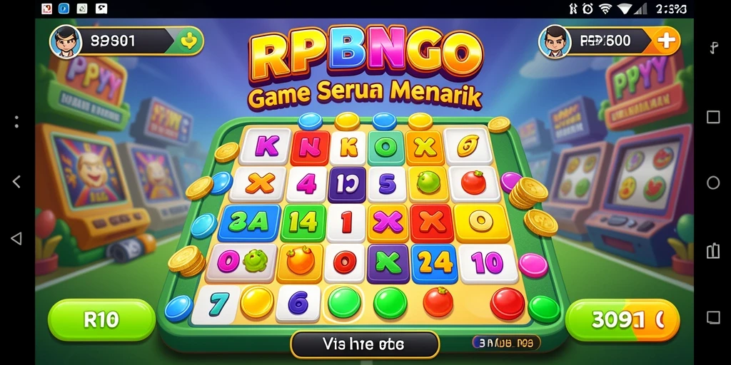 Tampilan gameplay seru di RPYYY dengan suasana Bingo yang menarik.