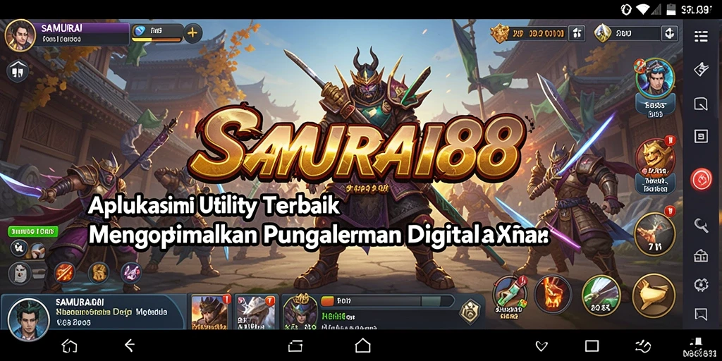 Tampilan antarmuka utama SAMURAI88 dengan fitur Utility yang lengkap.