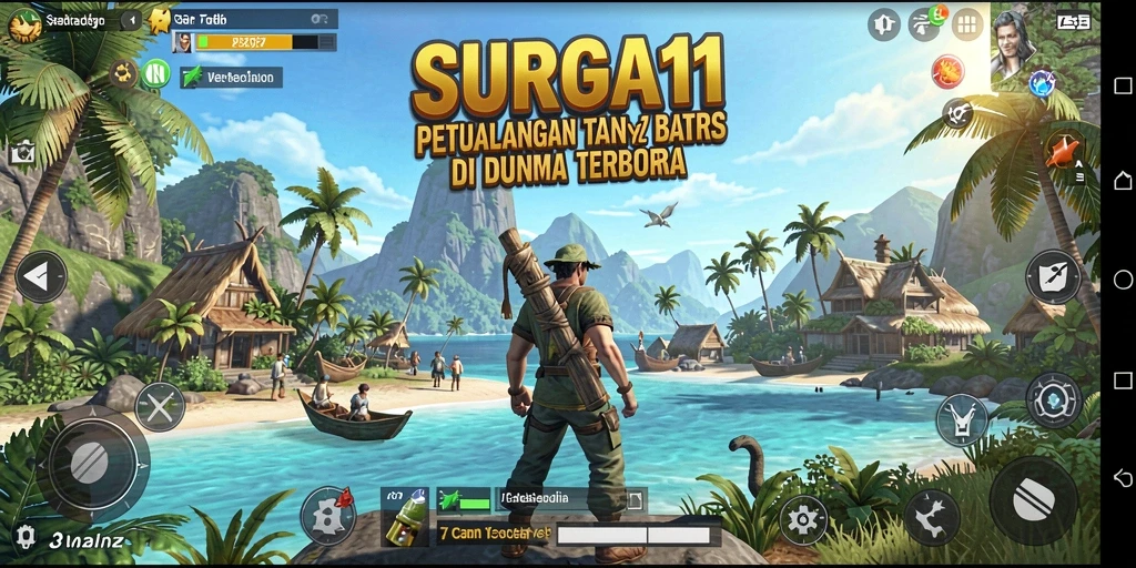 Tampilan gameplay SURGA11 yang menakjubkan di dunia terbuka.